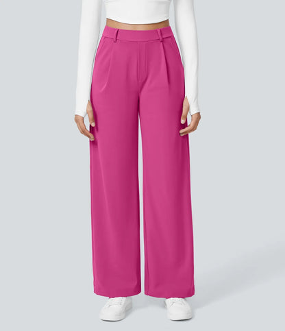 Pantalón de corte recto elástico y suave al tacto