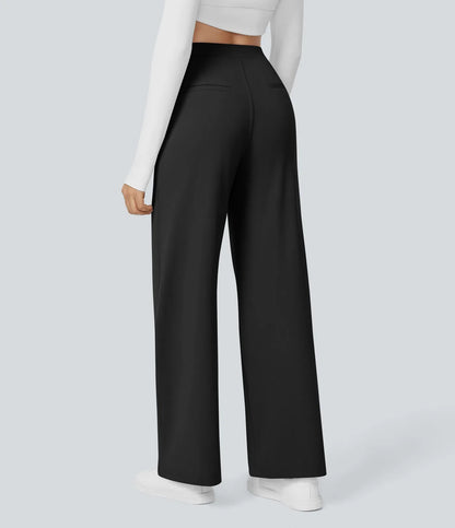 Pantalón de corte recto elástico y suave al tacto