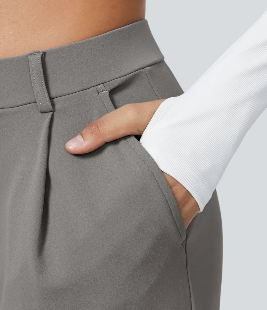 Pantalón de corte recto elástico y suave al tacto