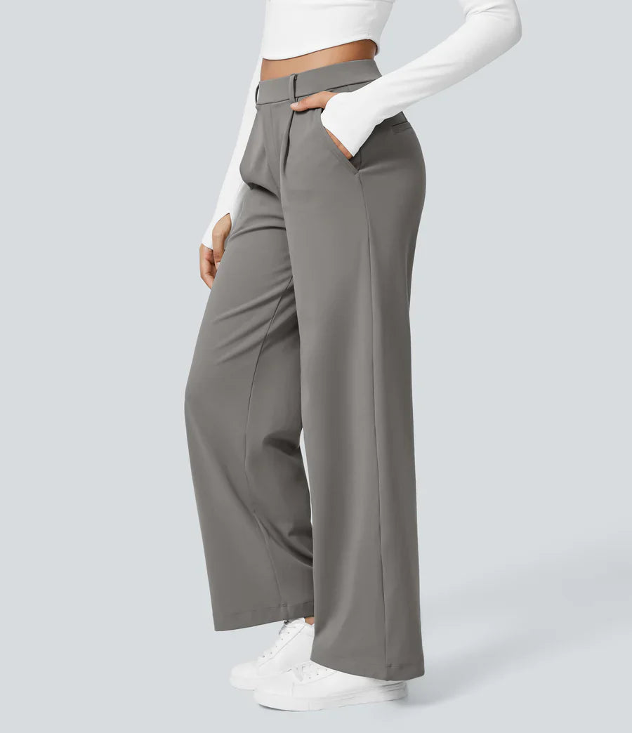 Pantalón de corte recto elástico y suave al tacto